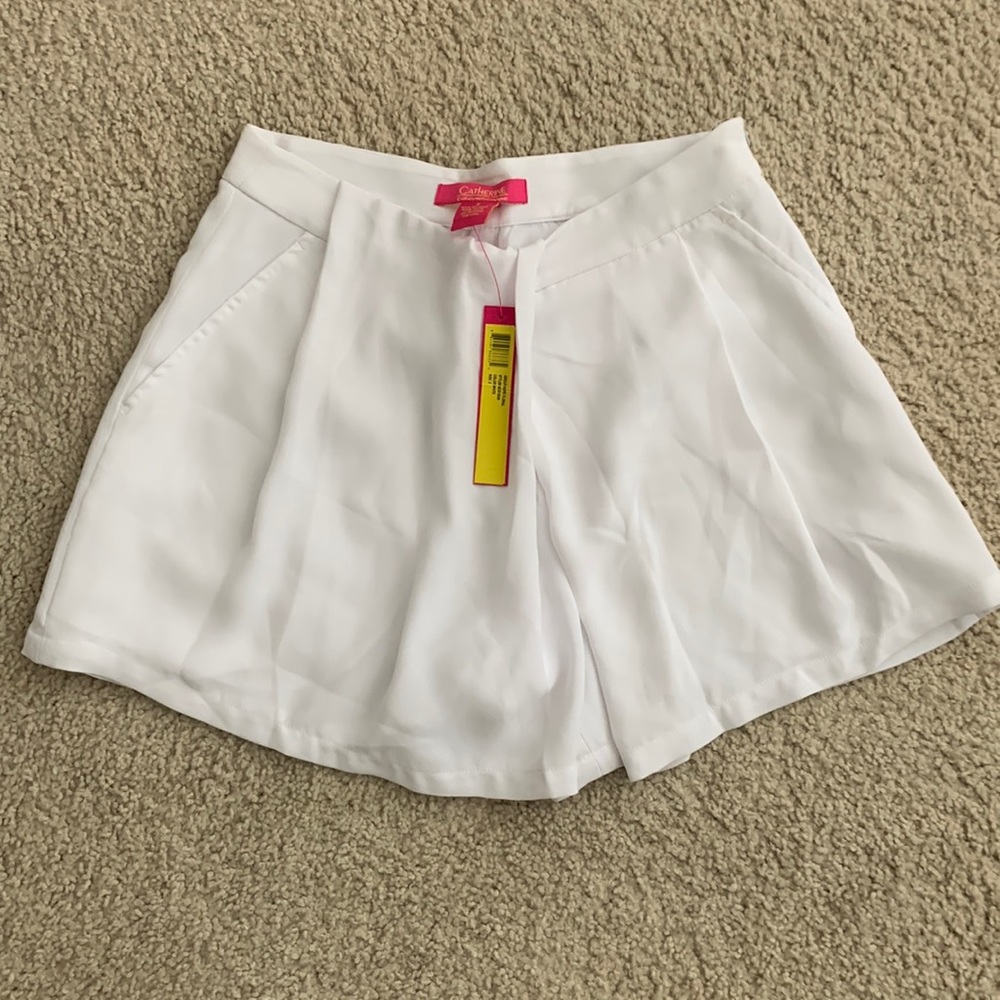 Catherine Malandrino White Dress Shorts